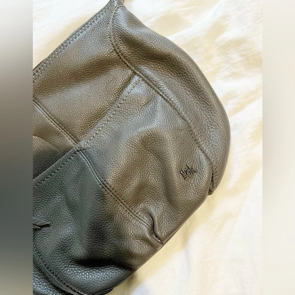 The‎ Sak Iris hobo shoulder bag gray pebble leather purse boho y2k 2010s vtg